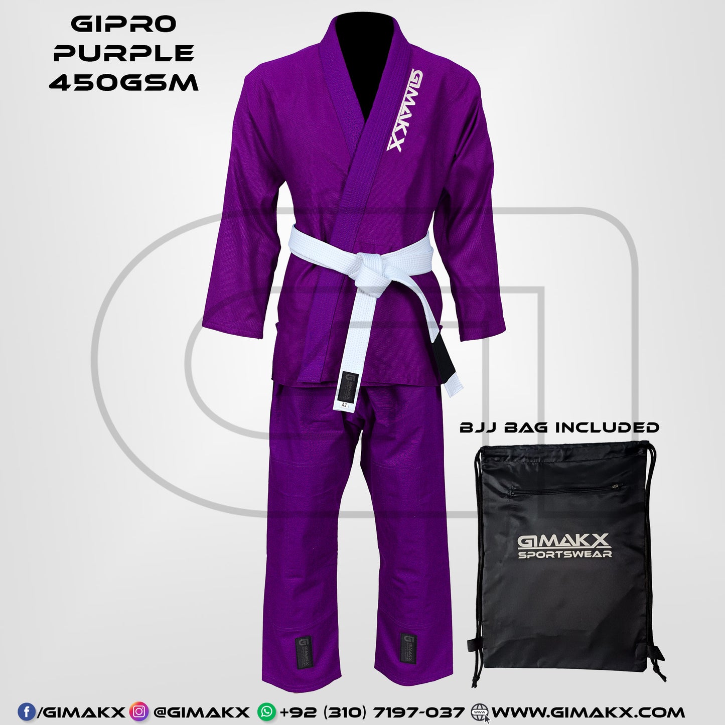 Gimakx GiPro Purple Premium BJJ Gi