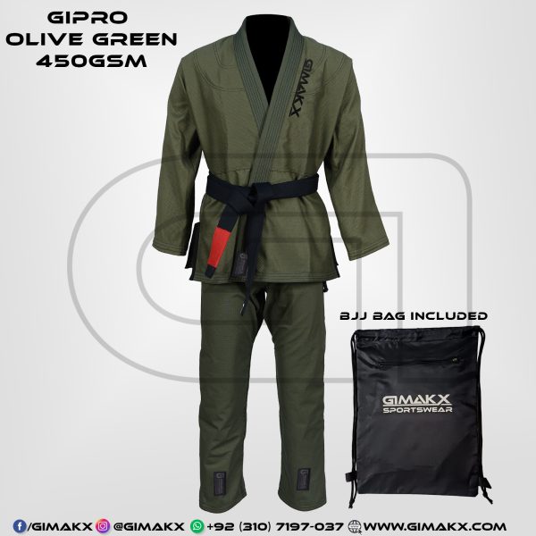 Gimakx GiPro Premium BJJ Gi Olive Green